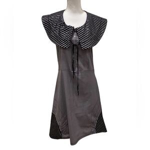 NWT $250 Sleeveless Knee-Length Striped Dress by Dzhavael Couture. Small